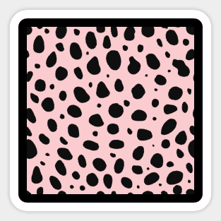 Pink and Black Cheetah Print Animal Print Sticker